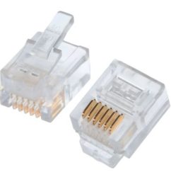 SUPRLAN Коннекторы 6P6C (RJ-11) (100шт) (10-0228)