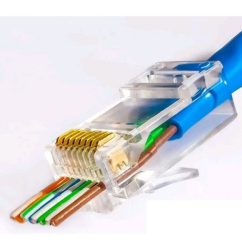 Прочие зарубежные RJ-45 джек сквозной (8P8C) (100 шт)