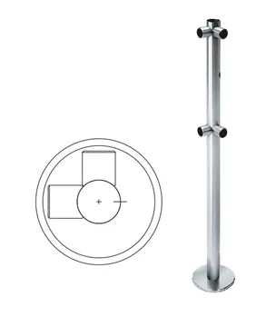 OXGARD Praktika Стойка ограждения c отверстием под фиксатор L- образная 2муфты справа