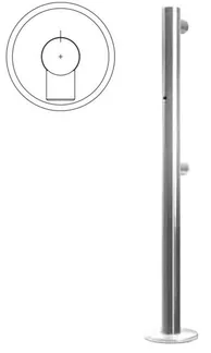 OXGARD Praktika Стойка ограждения односторонняя,2 муфты, отверстие под фиксатор прямо OXGARD Praktika Стойка ограждения односторонняя,2 муфты, отверстие под фиксатор прямо