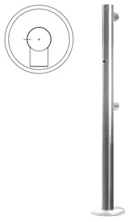 OXGARD Praktika Стойка ограждения односторонняя, 2 муфты, отверстие под фиксатор слева OXGARD Praktika Стойка ограждения односторонняя, 2 муфты, отверстие под фиксатор слева