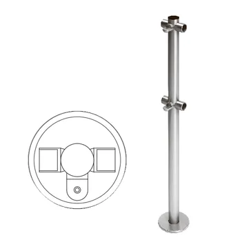 OXGARD Стойка ограждения Т-образная с 2-мя полупетлями OXGARD Стойка ограждения Т-образная с 2-мя полупетлями