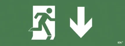 IEK Этикетка самоклеящаяся 240х90мм "Фигура/стрелка вниз" (LPC10-1-24-09-FNIZ)