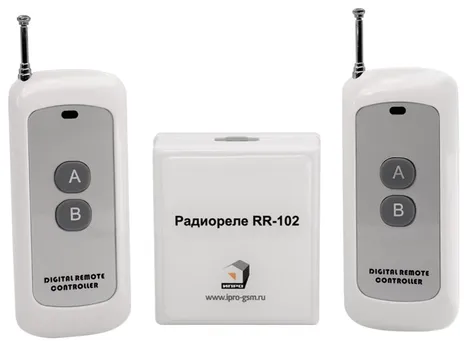 ИПРо RR-102 + 2 пульта, 250-950 метров, питание 12В ИПРо RR-102 + 2 пульта, 250-950 метров, питание 12В