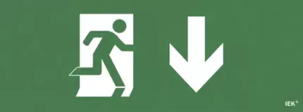 IEK Этикетка самоклеящаяся 240х90мм "Фигура/стрелка вниз" (LPC10-1-24-09-FNIZ)