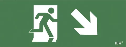 IEK Этикетка самоклеящаяся 240х90мм "Фигура/стрелка вниз вправо" (LPC10-1-24-09-FVNNAPR)