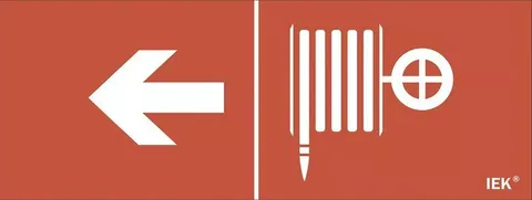 IEK Этикетка самоклеящаяся 350х130мм "Пожарный кран/стрелка налево" (LPC10-1-35-13-PKNAL)